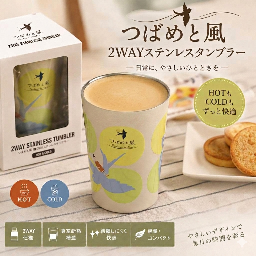 つばめと風オリジナルタンブラー